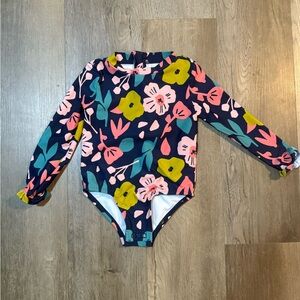 Navy Floral Kids Rashguard